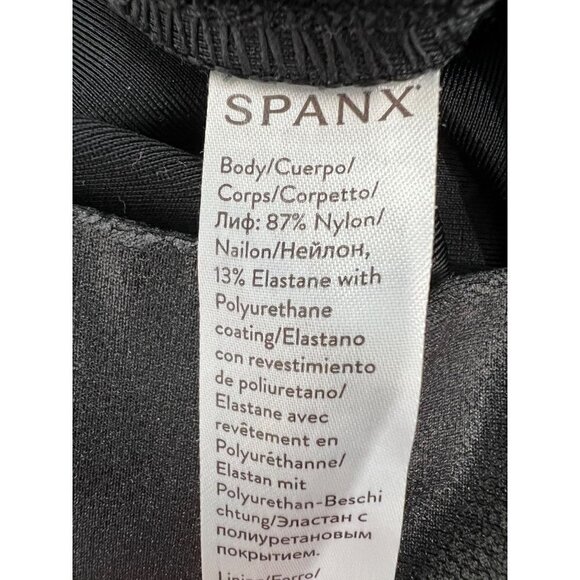 SPANX Size S Faux Leather Leggings Coated Black - Picture 15 of 16